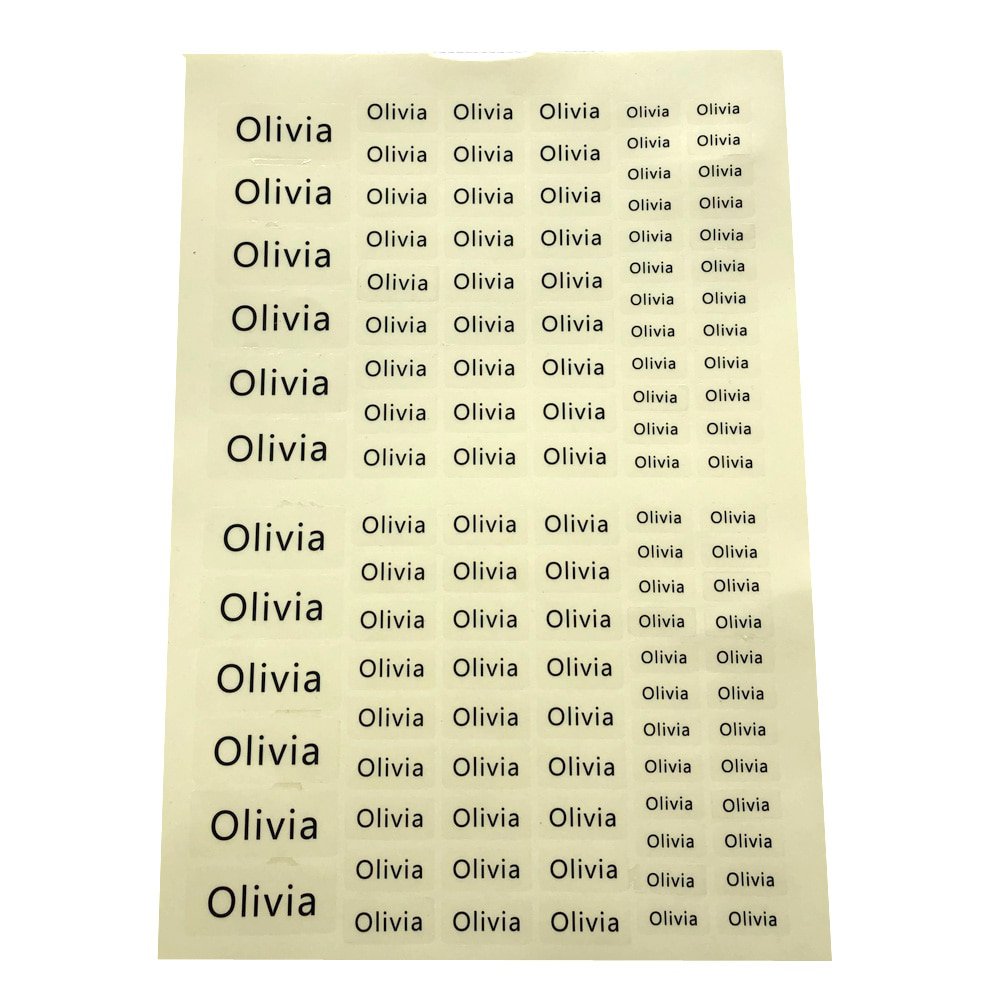 Transparent Personalized Name Stickers Waterproof Customize Labels ...