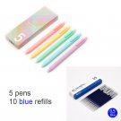 5pcs/pack Xiaomi KACO Sign Pen Gel Pen 0.5mm Refill Smooth Ink Writing Durable Signing Pen 5 Colors 
