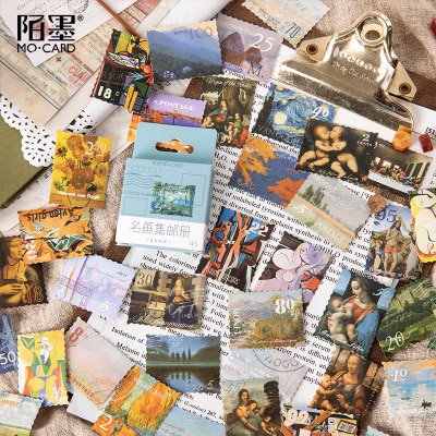 45pcs/box Stationery Stickers Decorative Stickers Scrapbooking Stick Label Diary Album Supplies - m