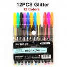 GENKKY 48 Colors Gel Pens Set Glitter Gel Pen For Adult Coloring Books Journals Drawing Doodling Art