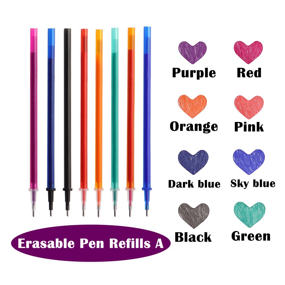 11/22/Set Erasable Pen Set Colorful 8 Colors Gel Pen Set For School
