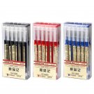 6Pcs 0.35mm Black/blue/Red Ink Gel Pens Set Refills Gel Ink Pen  Sketch Drawing School Stationery MU