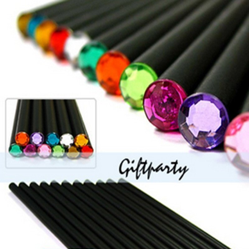 12Pcs/Set Pencil Hb Diamond Color Pencil Stationery Drawing Supplies Pencils For School Office Prese