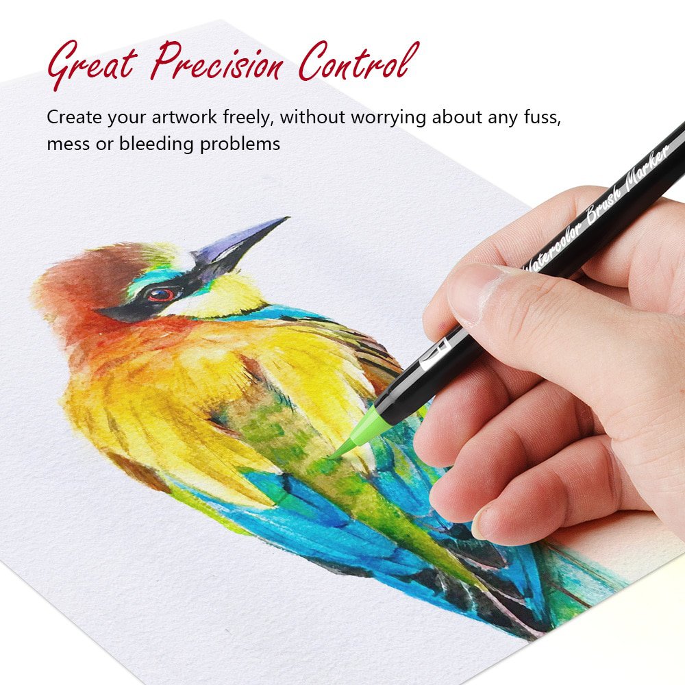 Arrtx 24/48 Colors True Brush Marker Pens Professional WaterBased