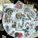 40-60pcs Vintage Stickers Plant Flower Stickers for Diy Scrapbooking Bullet Journal naklejki Decorat