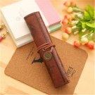 1PCS PU Leather Creative Retro Luxury Treasure Map Pencil Cases Roll Pen Bag Pouch For Stationery Su