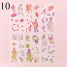 6Sheets Kawaii Stationery Stickers Cute Unicorn Flower Stickers Heart Adhesive Sticker For Kids Deco