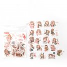 Mr.paper 40Pcs/bag 24 Designs Cute Diary Sticker Scrapbooking Heart Beat Series Japanese Kawaii Crea