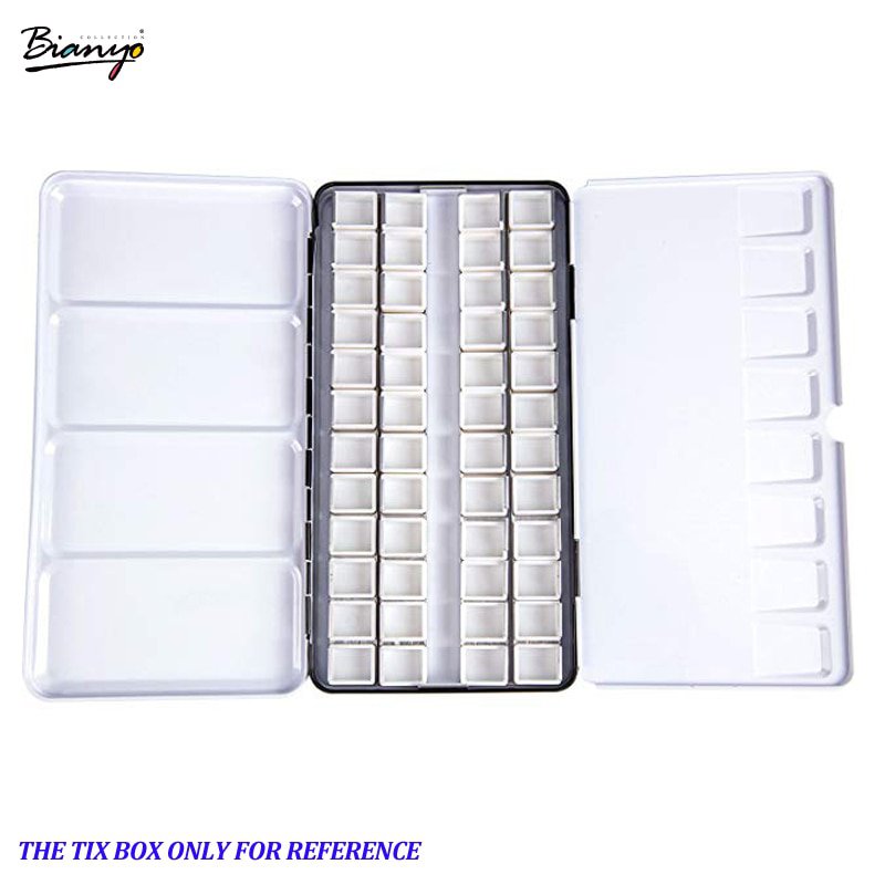 6/12/24/36/48Pcs Empty Watercolor Half Paint Pans for Artist Student Beginners Drawing Painting Tool