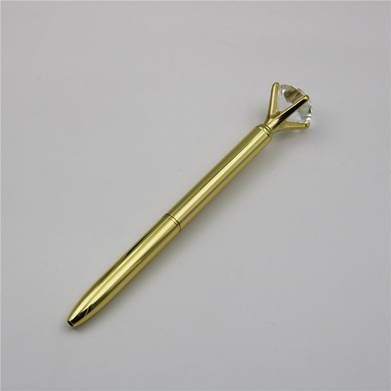 Mini Ballpoint Pen Metal Diamond Cristal Pencil 1 mm Black Ink Colored Rotating Slim Ball Point Pen