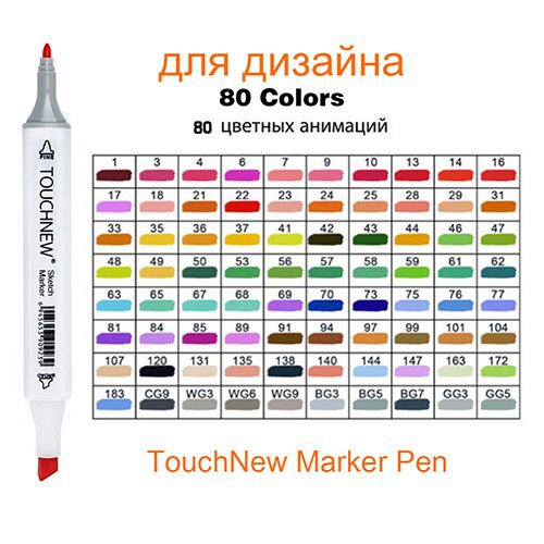 Markers TouchNew Drawing Painting Set Sketch Pens Art Markers Brush 20 30 40 60 80 Colors Alcohol Ba