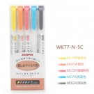 3pcs or 5pcs/set zebra mildliner color Japanese stationery double headed fluorescent pen  hook pen c