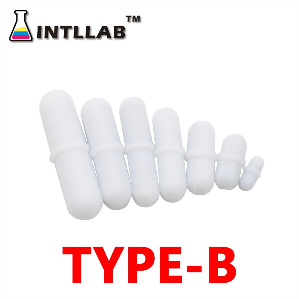 INTLLAB Magnetic Stirrer Bar Mixed Size PTFE Magnetic Stirrer Mixer Stir Bars - China, TYPE B 7PCS 