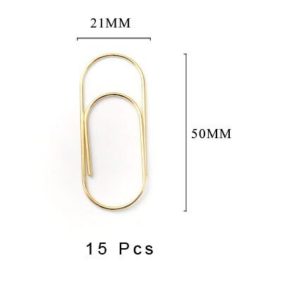 TUTU factory supply 25pcs/15pcs 50x20mm large size paper clips 5 colors available large wide paper c