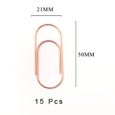TUTU factory supply 25pcs/15pcs 50x20mm large size paper clips 5 colors available large wide paper c
