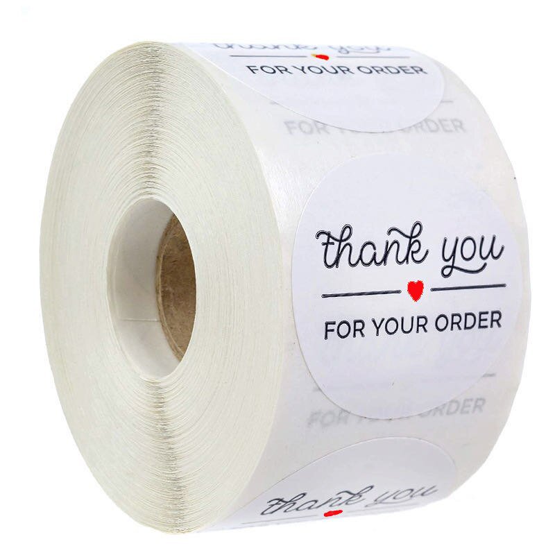500pcs Pink Label Stickers Circle Paper Thank You Stickers Seal labels For Your Order Round Handmade