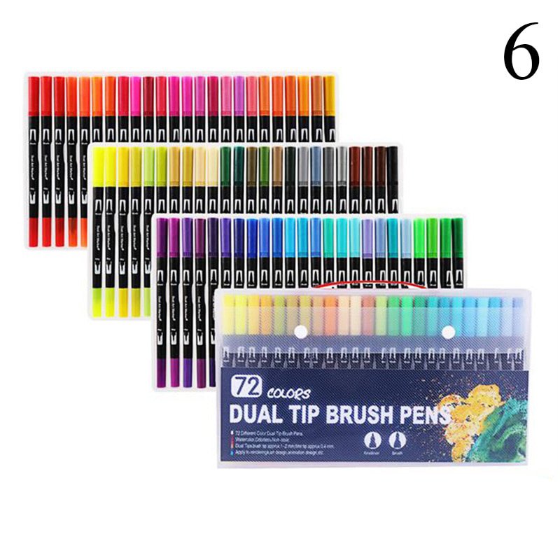 FineLiner Dual Tip Brush Art Markers Pen 12/48/72/100/120 Colors ...