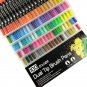 FineLiner Dual Tip Brush Art Markers Pen 12/48/72/100/120 Colors Watercolor Pens For Drawing Paintin