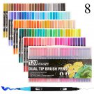 FineLiner Dual Tip Brush Art Markers Pen 12/48/72/100/120 Colors Watercolor Pens For Drawing Paintin