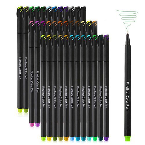 Fineliner Pen Set 12 24 36 48 60 100 Colors 0.4mm Micron Liner for Metallic Marker Draw Pen Color Sk