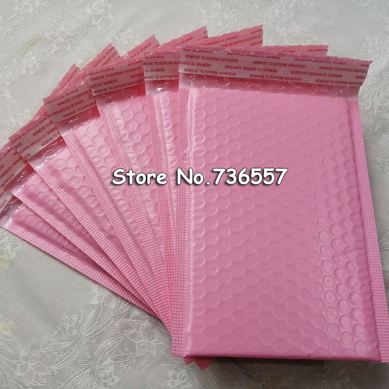 25pcs 50pcs 100pcs Outer Size 5.9x7.8 inch 15*20cm Pink Poly Bubble ...