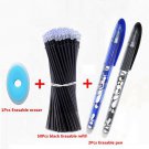 53Pcs/Lot Erasable Pen Refill Set Washable Handle 0.5mm Blue Black ink Rods Gel Pen School Office Wr