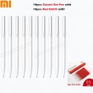 Xiaomi Mijia 10Pcs Gel Pens 0.5mm bullet pen White PREMEC Smooth Switzerland Refill MiKuni Japan Ink