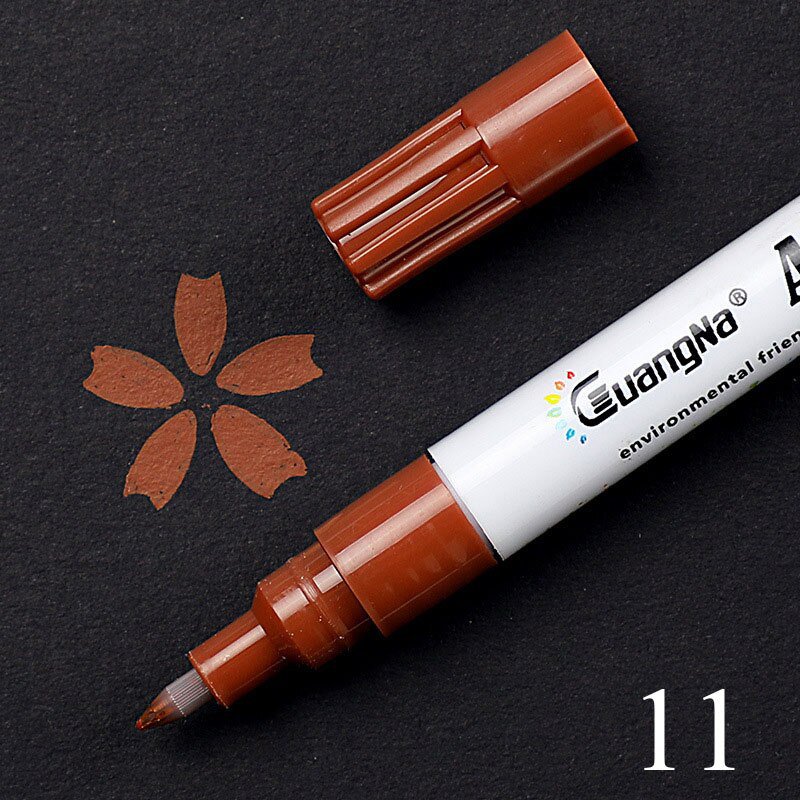 0.5MM Acrylic Drawing Graffiti Marker Pen 18 Colors Signing Pen Ceramic