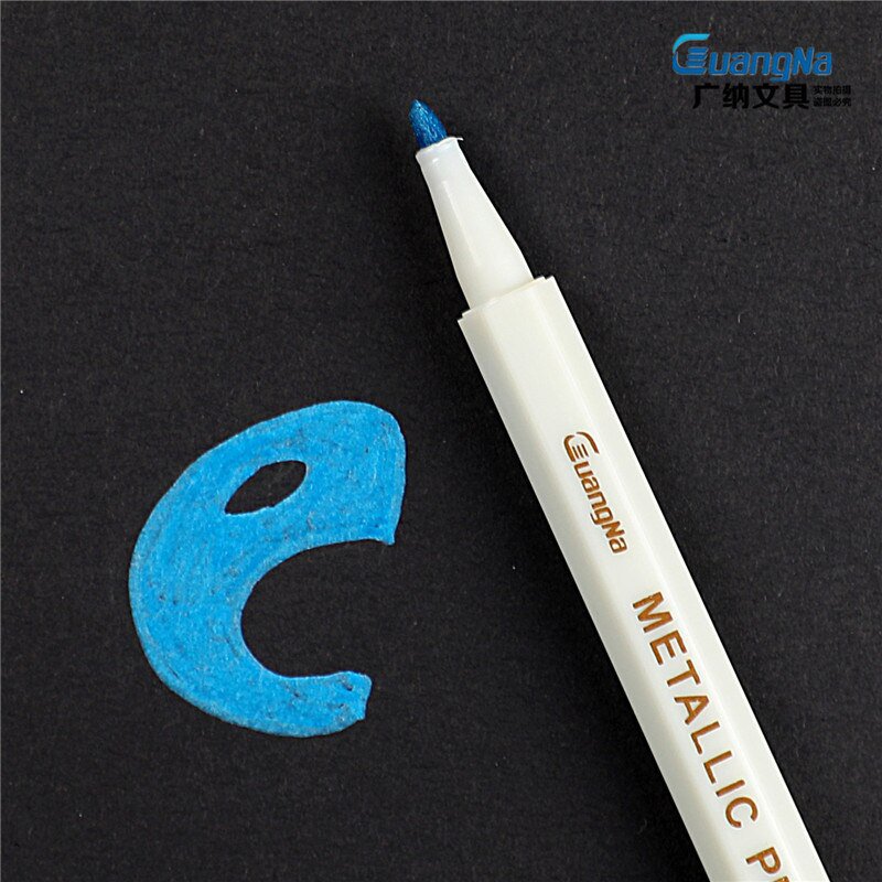 20 colors Metallic micron pen Detailed marking Metal marker for album black paper drawing School Art