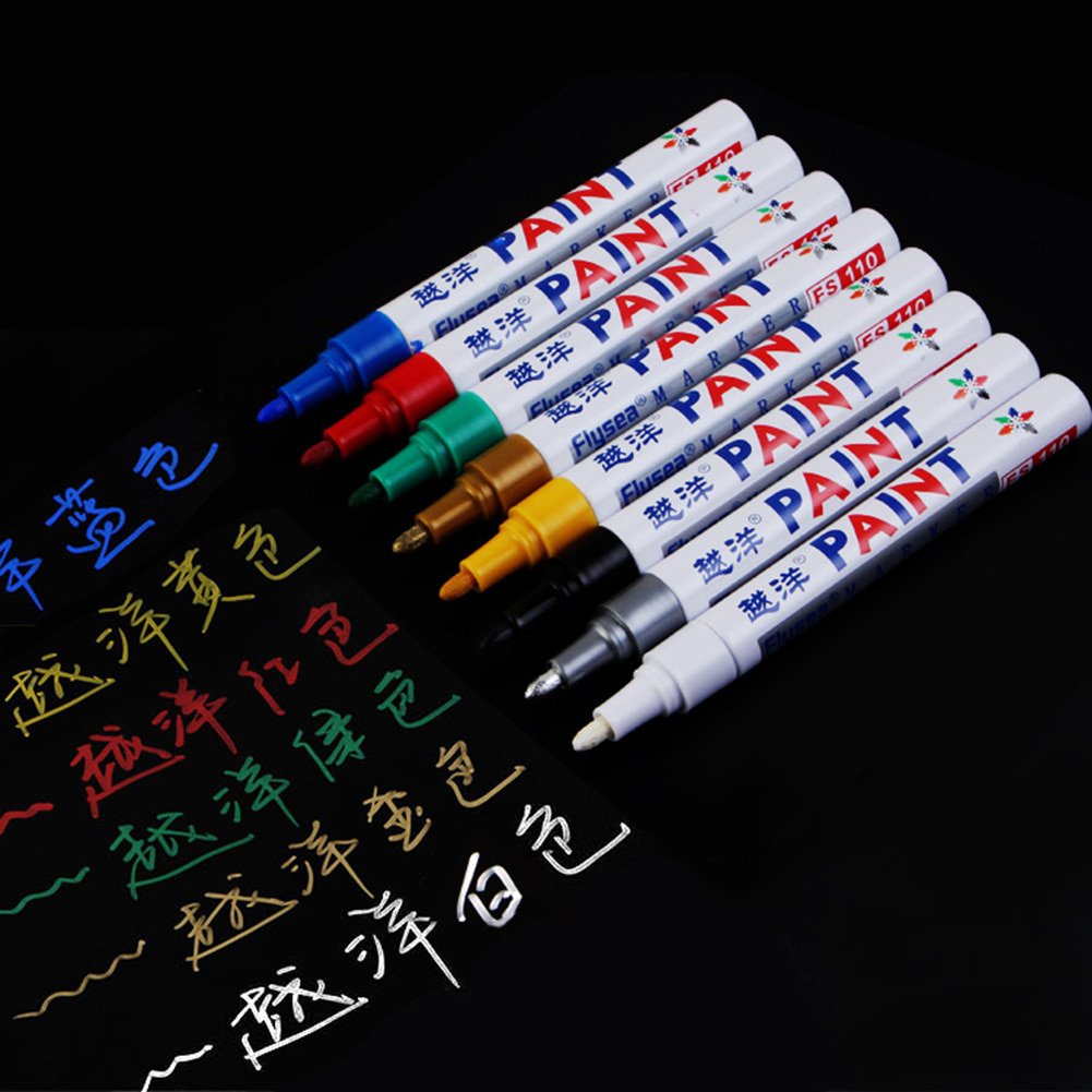 12 Colors Waterproof Car Tyre Tire Tread CD Metal Permanent Paint Marker Graffti Oily Marker Macador