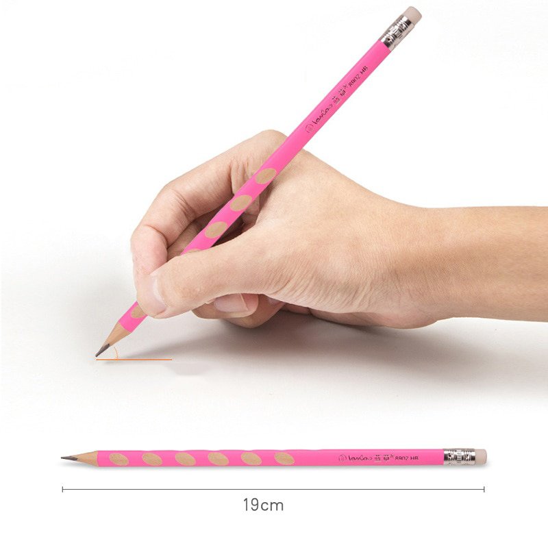 4Pcs HB Kawaii Wooden Lead Pencils Creative Hole Pencil For Kid Gifts