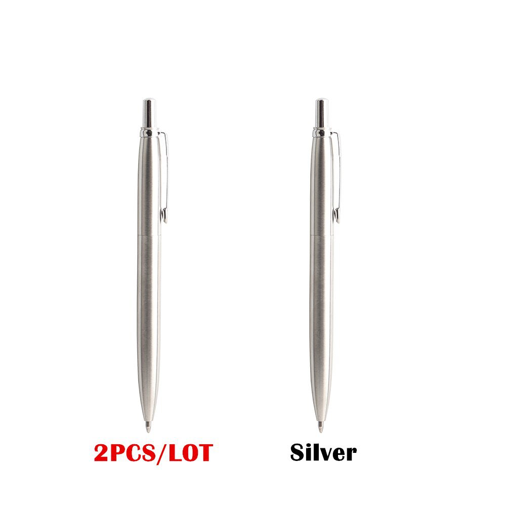 2/6/10/PCS Metal Ballpoint Pen Promotional Pens G2 Refill Blue Ink Automatic Ballpoint Pens Set For