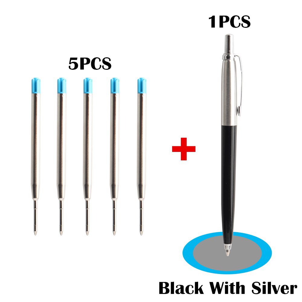 2/6/10/PCS Metal Ballpoint Pen Promotional Pens G2 Refill Blue Ink Automatic Ballpoint Pens Set For
