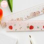 Mr paper 6 Designs 15cm Strawber Acrylic Color Ruler Multifunction DIY Drawing Rulers For Kids Stude