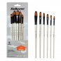 EZONE 6PCS Paint Brush Design Of Flat/Round/Slant/Hook Line Brushes For Watercolor Oil Gouache Paint