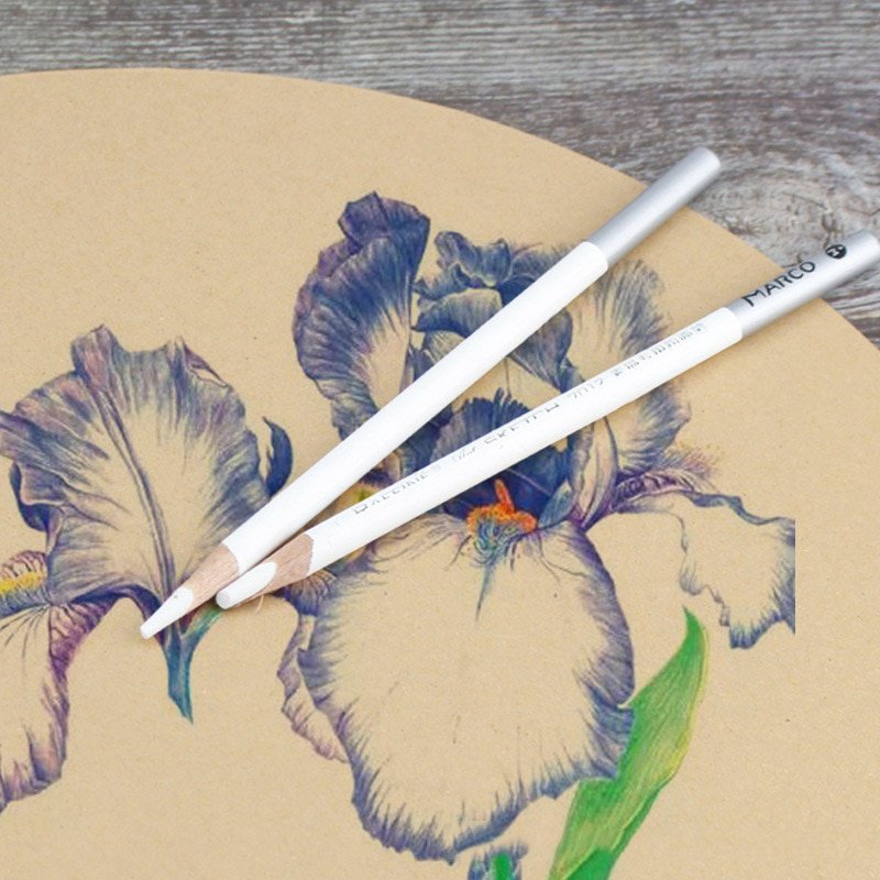 1Piece Art Soft Drawing Pencils Standard Brown White Professional