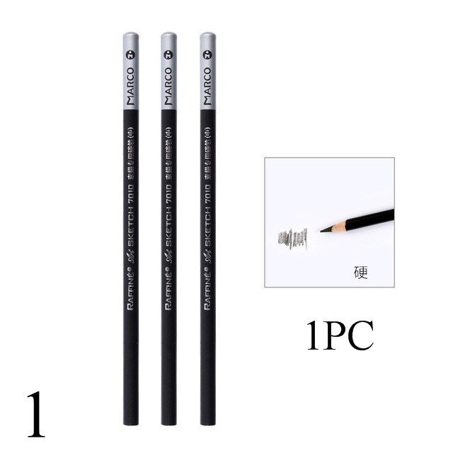 1Piece Art Soft Drawing Pencils Standard Brown White Professional