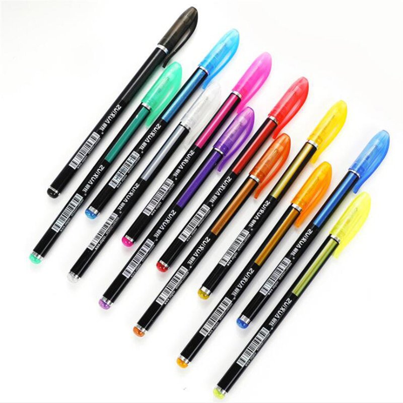 12/16/24/36/48 Colors Gel Pens Set Pastel Neon Metallic Glitter pen ...