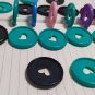 30PCS Colorful Heart Binding Buckle Disc Ring Mushroom Hole Ring Round Plastic Disc Buckle Hoop DIY 