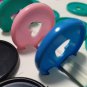 30PCS Colorful Heart Binding Buckle Disc Ring Mushroom Hole Ring Round Plastic Disc Buckle Hoop DIY 