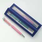 Creative Diamond on top Crystal ballpoint pen with gift box case promotional items gift pen - Black,