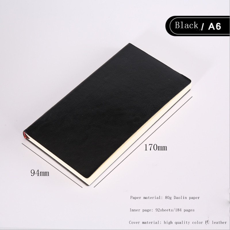 Soft Business Leather Diary Notebook A6 A5 B5 Pu Travelers Journal Thicken School Office Meeting Rec