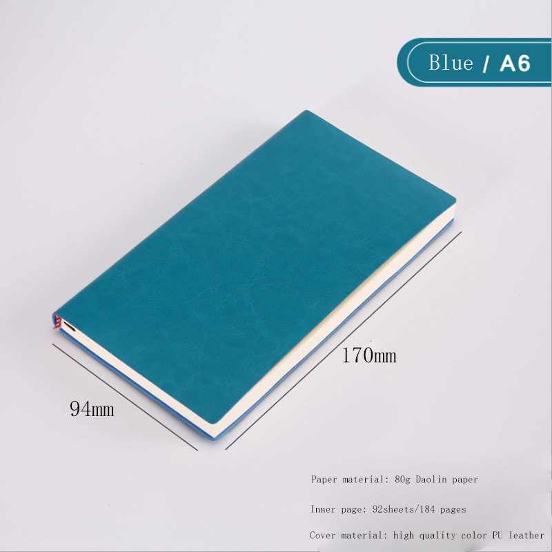 Soft Business Leather Diary Notebook A6 A5 B5 Pu Travelers Journal Thicken School Office Meeting Rec