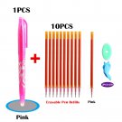 1+10/Set Erasable Pen Set Gel-ink 0.5MM Magic Gel Pen Set Stationery Office School Supplies Gifts 8 