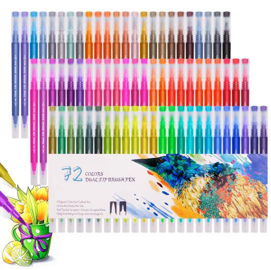 Watercolors Brush Pen Art Markers Sketch Pen Drawing Brush Set 12 24 36 48 60 72 100 120 Colors Prof