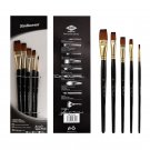 5pcs/set Nylon Hair Oil Paint Brush Set Round Filbert Angel Flat Brush Acrylic DIY Watercolor Pen fo