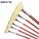 EZONE Red Pen Holder Paint Brush Different Size Fan Brushes Watercolor/Oil Painting Gouache Drawing 