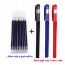 13pcs/Lot 0.38mm Office Gel Pen Refill Set Signature Pen Red Blue Black Ink Refill Rod for Handles S