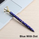 Big Carat Diamond Crystal Pen Gem Ballpoint Pen Ring Wedding Office Metal Ring Roller Ball Pen 22Col
