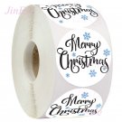Round Clear Merry Christmas Stickers 500pcs Thank You Card Box Package Label Sealing Stickers Weddin